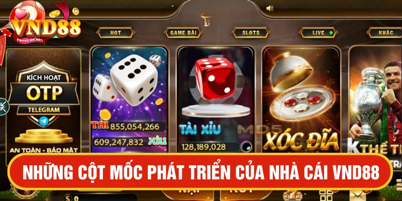 Những cột mốc phát triển của nhà cái VND88