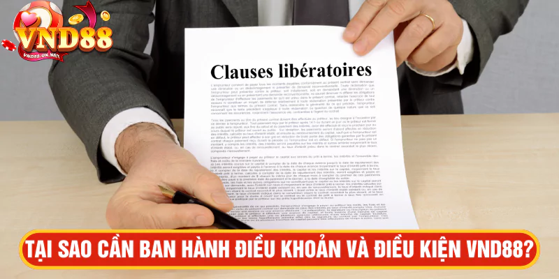 Tại sao cần ban hành điều khoản và điều kiện VND88