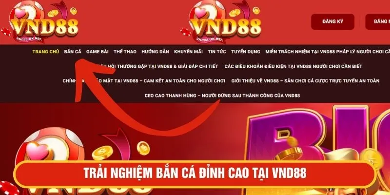 Trải nghiệm bắn cá đỉnh cao tại VND88